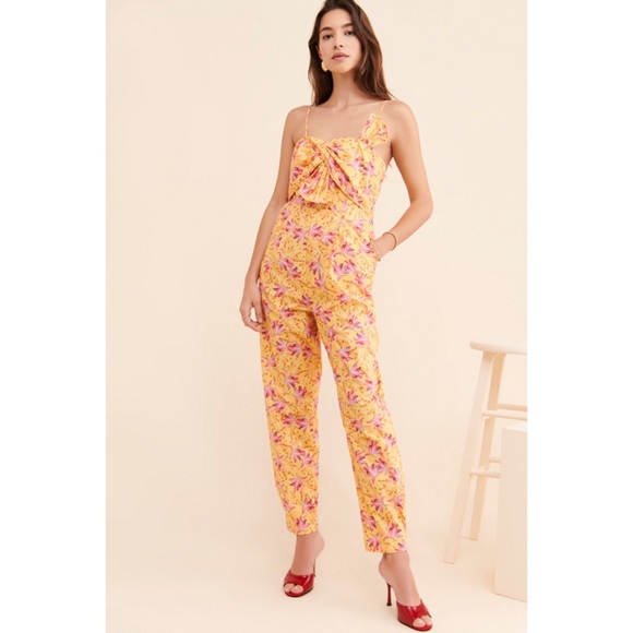 FARM Rio Pants - Farm Rio Banana Sunshine Bow Top Jumper L